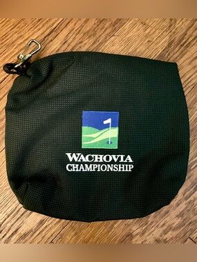 Vintage Golf Zipper Pouch w/ Carabiner - Wachovia Championship Quail Hollow NEW
